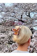 Hand-painted Emperor Silk Moth Claw Hair Clip - thumbnail 6