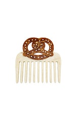 Hand-painted Pretzel Pocket Hair Comb - thumbnail 2