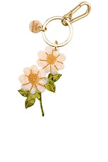 Hand-painted Vintage Daisy Stem Bag Charm & Keychain - thumbnail 4