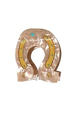 Hand-painted Lucky Horseshoe Hair Clip - thumbnail 4