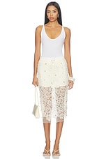 Siam Sheer Floral Applique Midi Skirt - thumbnail 8