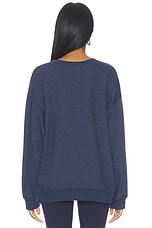 Navy Go Team Oversized Crew Sweater - thumbnail 6