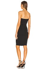 Susana Monaco Strapless Side Pleat Dress in Black | REVOLVE