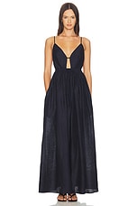 Solid Linen Empire Waist Dress - thumbnail 4
