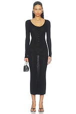 Light Merino Henley Longsleeve Dress - thumbnail 4