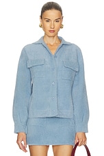 Fuzzy Sweater Cargo Jacket - thumbnail 5