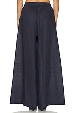 Solid Linen Wide Leg Elastic Pant - thumbnail 7