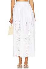 Embroidered Poplin Maxi Skirt