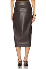 Faux Leather Slit Skirt - thumbnail 7