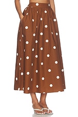Polka Dot Poplin Midi Skirt - thumbnail 5