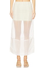 Pencil Sheer Maxi Skirt & Satin Mini
