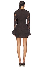 3d Flower Longsleeve Mini Dress - thumbnail 6