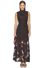 3d Flower Maxi Dress in Mol� - thumbnail 4