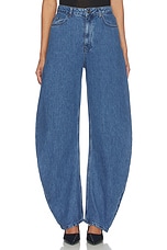Draped Barrel Leg Jeans - thumbnail 4