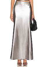 Metallic Maxi Train Skirt