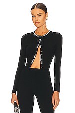 Product image of T by Alexander Wang Bodycon 5 Snap Cardigan. Click to view full details