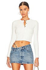 Product image of Alexander Wang Crop Snap Front Cardigan. Click to view full details