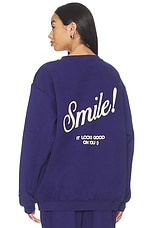 Smile Oversized Crewneck Sweatshirt - thumbnail 4