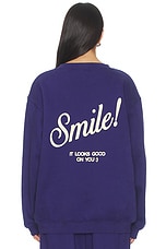 Smile Oversized Crewneck Sweatshirt - thumbnail 8