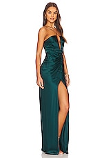 The Sei Keyhole Gathered Gown in Beetle | REVOLVE