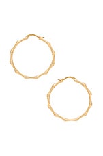Product image of The M Jewelers NY Bamboo Hoop Earrings. Click to view full details