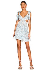 Tularosa Olynne Mini Dress in Blue Ivory | REVOLVE