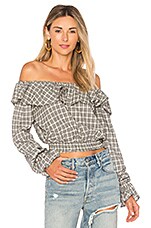Tularosa Peyton Blouse in Black Check