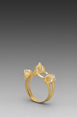 Product image of Unearthen Triarch Clear Quartz Ring. Click to view full details