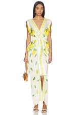 Dripping Alphonso Silk Dress - thumbnail 7
