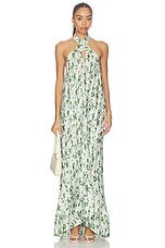 Cross Front Plisse Gown - thumbnail 4