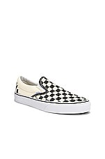 Vans Classic Slip On in Black & White | REVOLVE