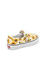 vans classic slip on sunflower