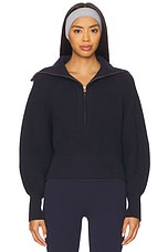 Maura Half Zip Rib Knit
