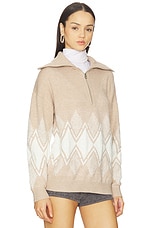 Betty Jacquard Half Zip Sweater - thumbnail 5