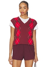 Ruben Argyle Knit Vest Top - thumbnail 4