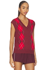 Ruben Argyle Knit Vest Top - thumbnail 6
