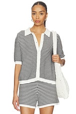 Gaelle Polo Knit Top - thumbnail 4