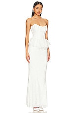 V. Chapman Waverly Corset Gown in White Chantilly Lace | REVOLVE