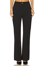High Waist Slim Flare Belted Pant