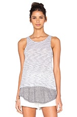 Product image of Vince Stripe Mixed Media Tank. Click to view full details