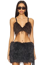 Knitted Faux Feather Bra
