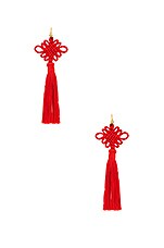 Product image of Vanessa Mooney The Chinese Good Luck Tassel Earrings. Click to view full details