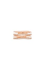 Product image of Wanderlust + Co Crystal and Bar Stack Ring Set. Click to view full details