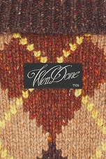 Knit Argyle Intarsia Cardigan - thumbnail 8