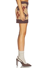 Argyle Intarsia Mini Skirt - thumbnail 5