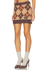 Argyle Intarsia Mini Skirt - thumbnail 6