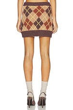 Argyle Intarsia Mini Skirt - thumbnail 7