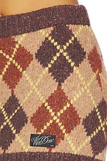 Argyle Intarsia Mini Skirt - thumbnail 9