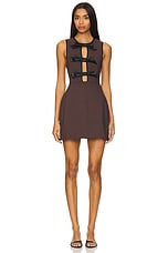 Piped Peplum Mini Dress - thumbnail 4