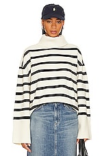 Striped Turtle Neck